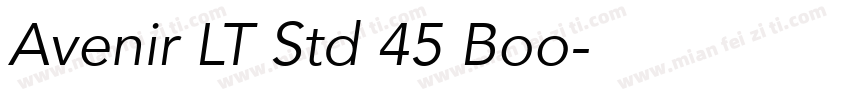 Avenir LT Std 45 Boo字体转换